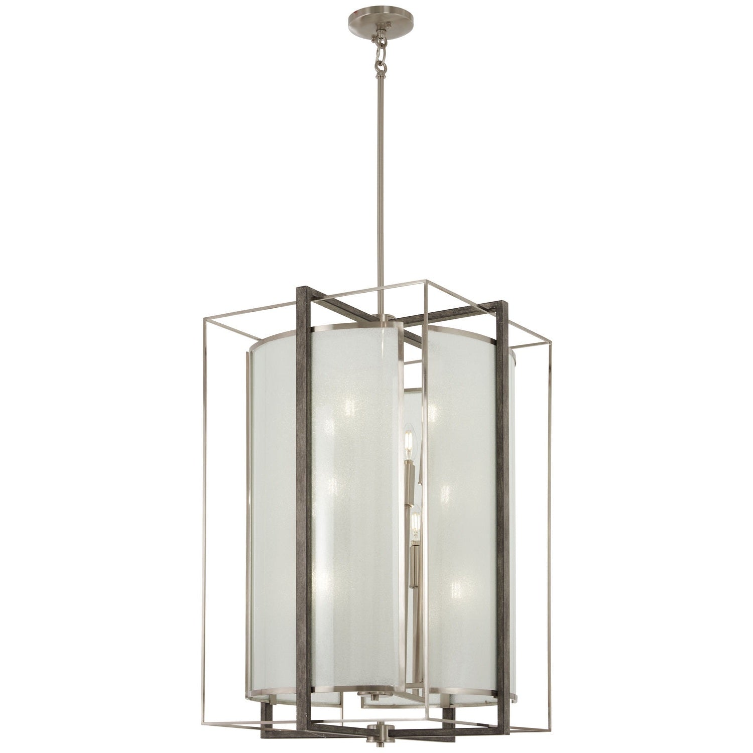Minka-Lavery - 3569-098 - 12 Light Pendant - Tyson'S Gate - Brushed Nickel W/Shale Wood