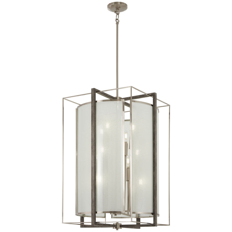 Minka-Lavery - 3569-098 - 12 Light Pendant - Tyson'S Gate - Brushed Nickel W/Shale Wood