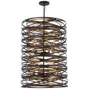 Minka-Lavery - 3679-111 - Ten Light Pendant - Vortic Flow - Dark Bronze W/Mosaic Gold Inte