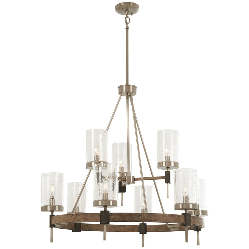 Minka-Lavery - 4639-106 - Nine Light Chandelier - Bridlewood - Stone Grey W/Brushed Nickel
