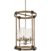 Minka-Lavery - 4640-106 - Four Light Foyer Pendant - Bridlewood - Stone Grey W/Brushed Nickel