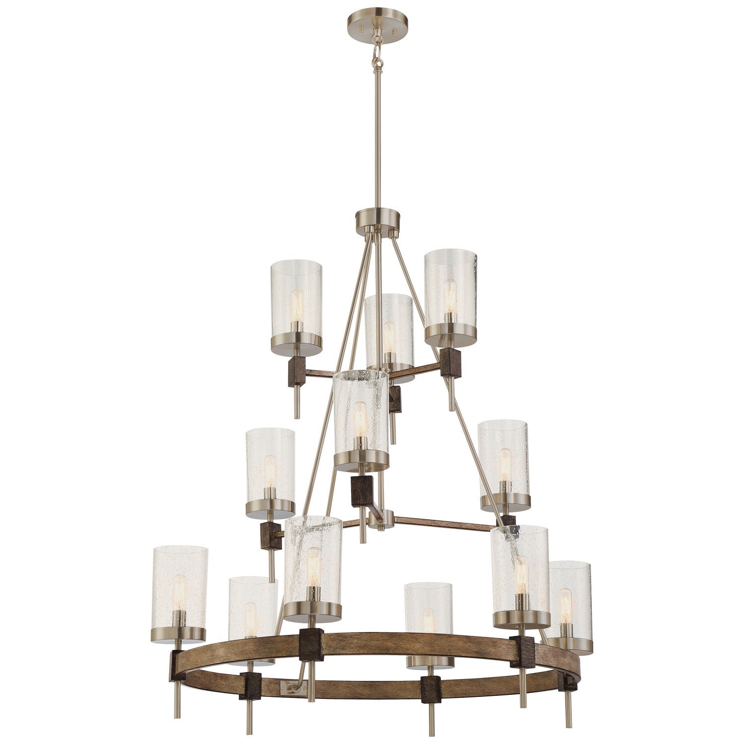 Minka-Lavery - 4641-106 - 12 Light Chandelier - Bridlewood - Stone Grey W/Brushed Nickel