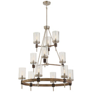Minka-Lavery - 4641-106 - 12 Light Chandelier - Bridlewood - Stone Grey W/Brushed Nickel
