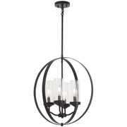 Minka-Lavery - 4657-579 - Four Light Pendant - Elyton - Downton Bronze With Gold Highl