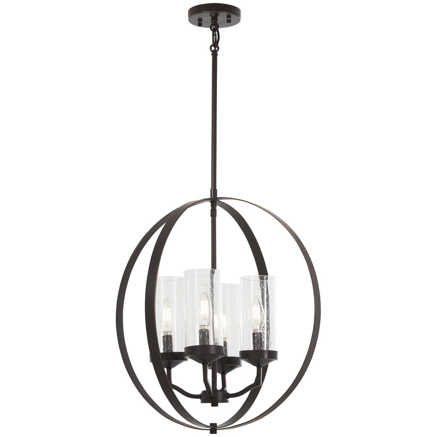 Minka-Lavery - 4657-579 - Four Light Pendant - Elyton - Downton Bronze With Gold Highl