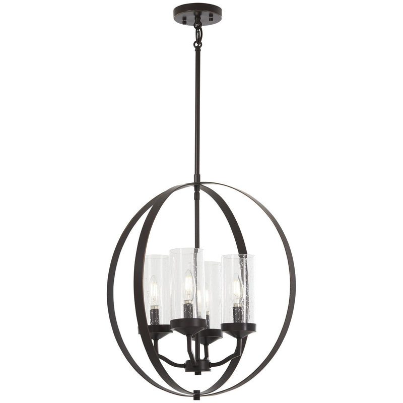 Minka-Lavery - 4657-579 - Four Light Pendant - Elyton - Downton Bronze With Gold Highl