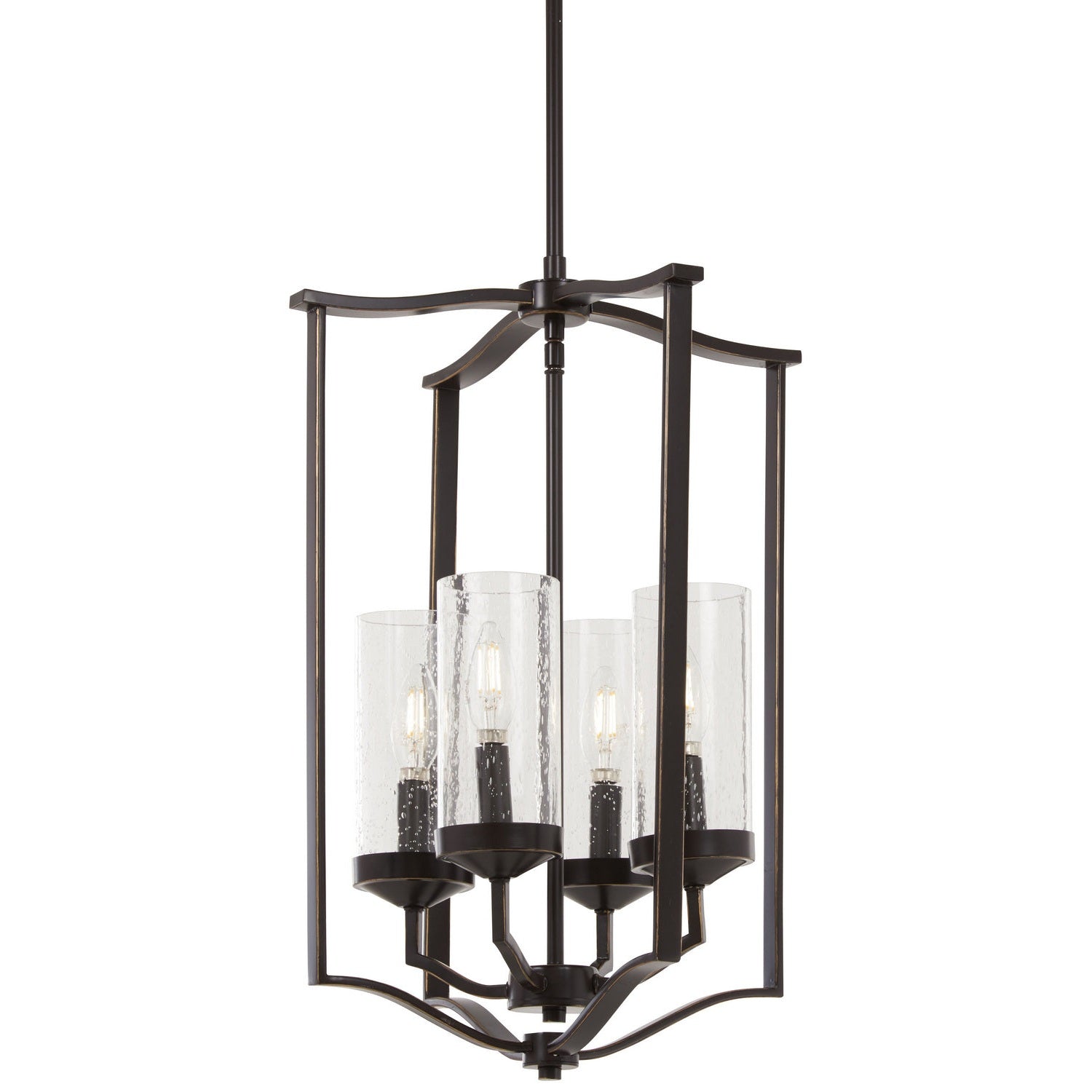 Minka-Lavery - 4658-579 - Four Light Pendant - Elyton - Downton Bronze With Gold Highl