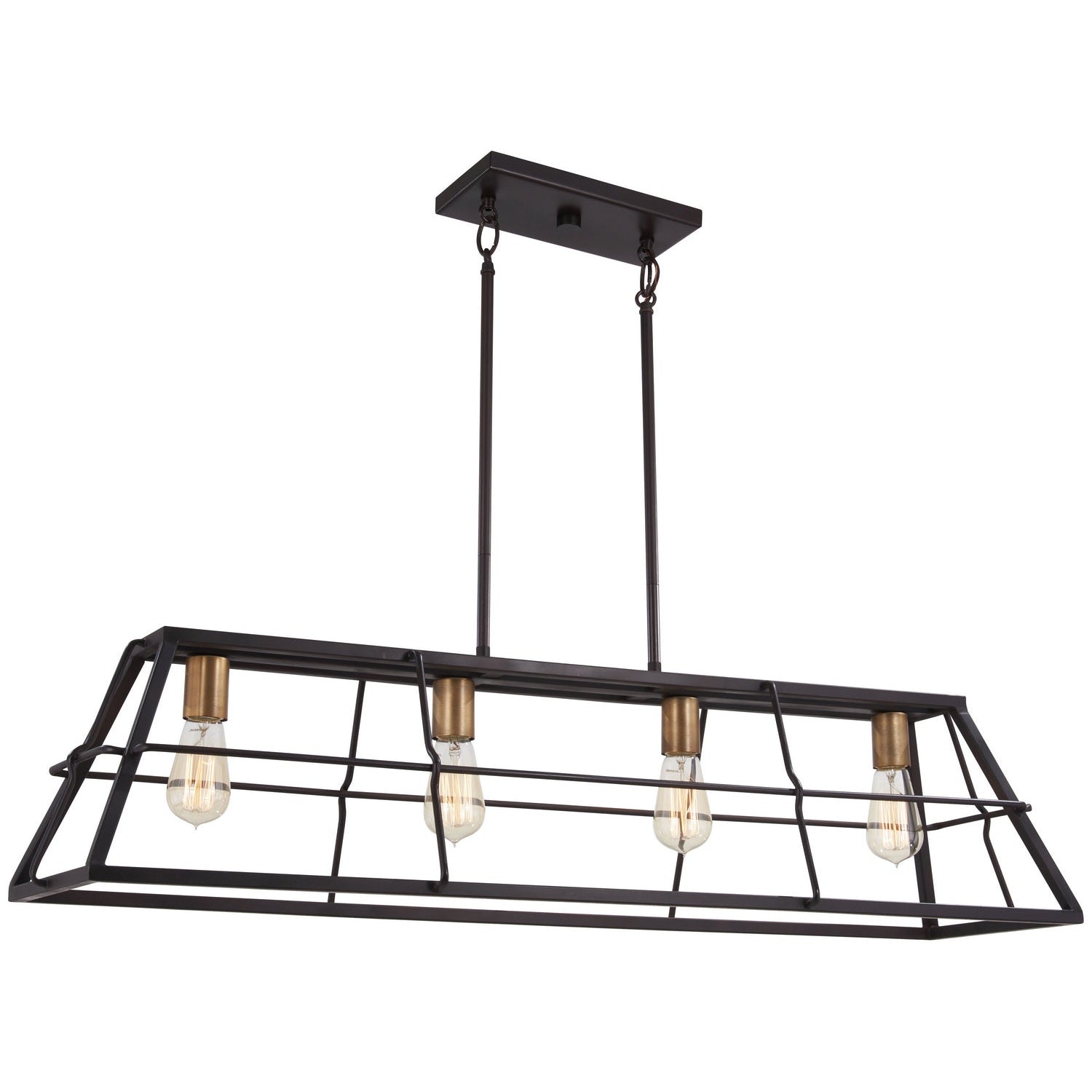 Minka-Lavery - 4764-416 - Four Light Island Pendant - Keeley Calle - Painted Bronze W/Natural Brush