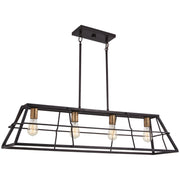 Minka-Lavery - 4764-416 - Four Light Island Pendant - Keeley Calle - Painted Bronze W/Natural Brush