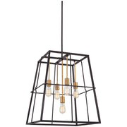Minka-Lavery - 4765-416 - Five Light Pendant - Keeley Calle - Painted Bronze W/Natural Brush