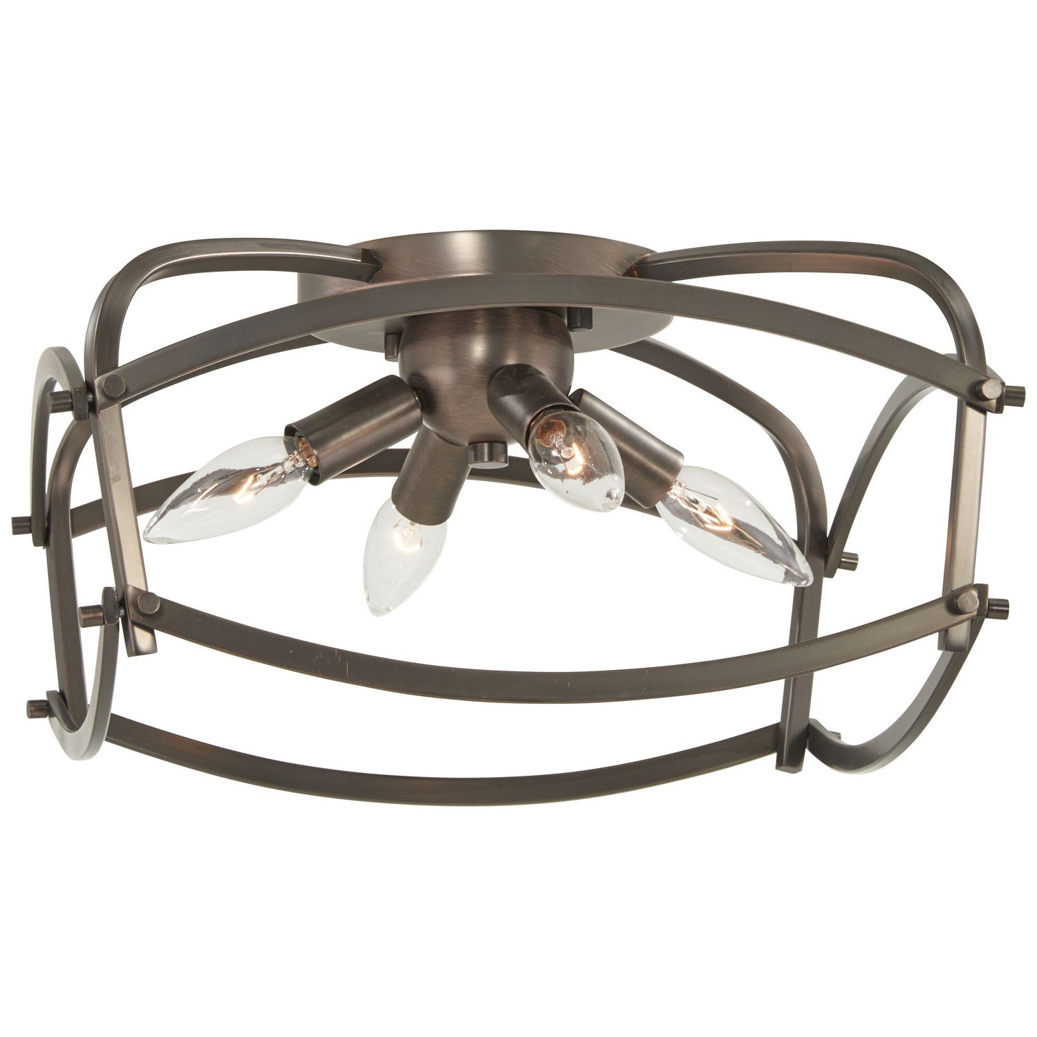 Minka-Lavery - 4779-281 - Four Light Flush Mount - Jupiter'S Canopy - Harvard Court Bronze (Plated)