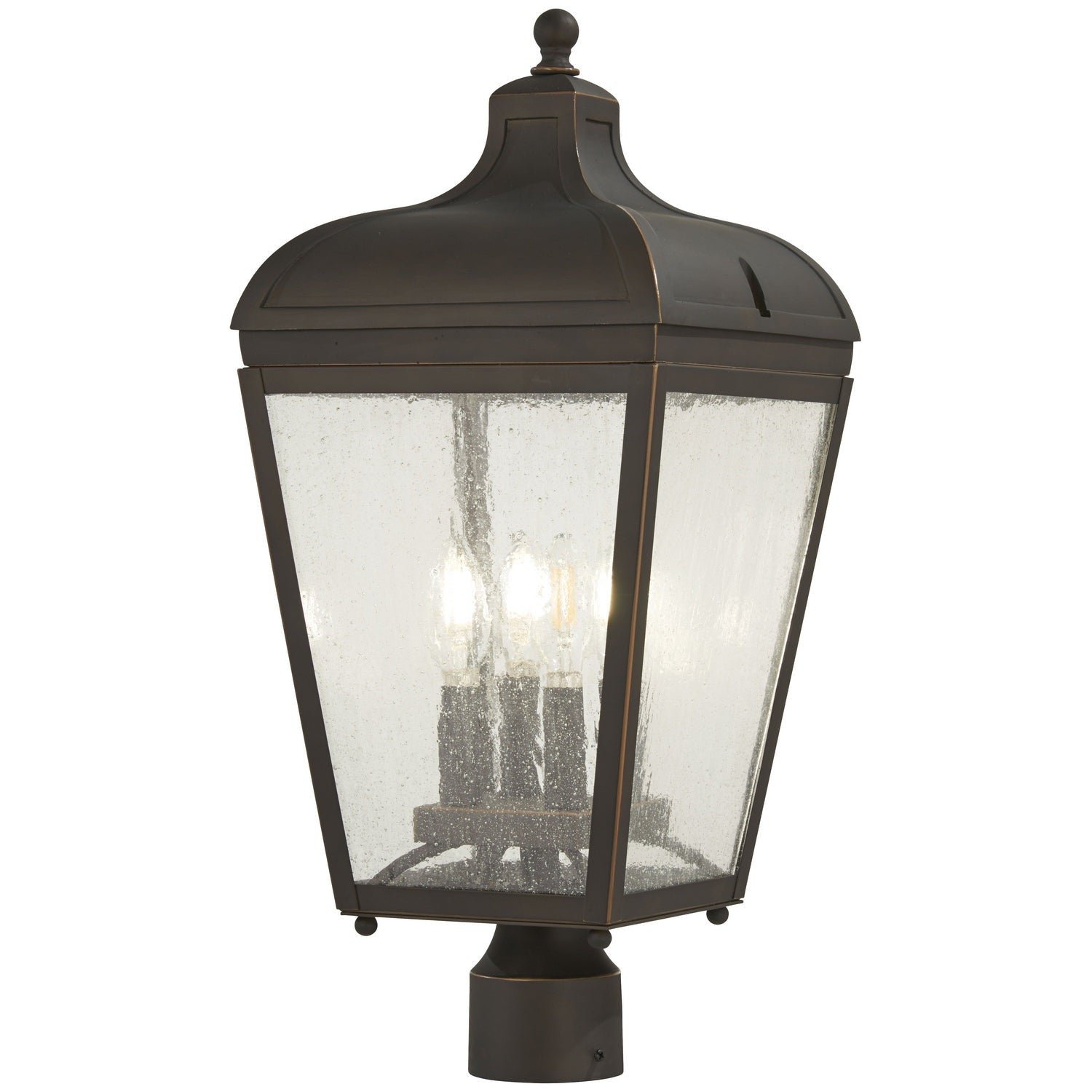 Minka-Lavery - 72486-143C - Four Light Outdoor Post Lantern - Marquee - Oil Rubbed Bronze W/ Gold High