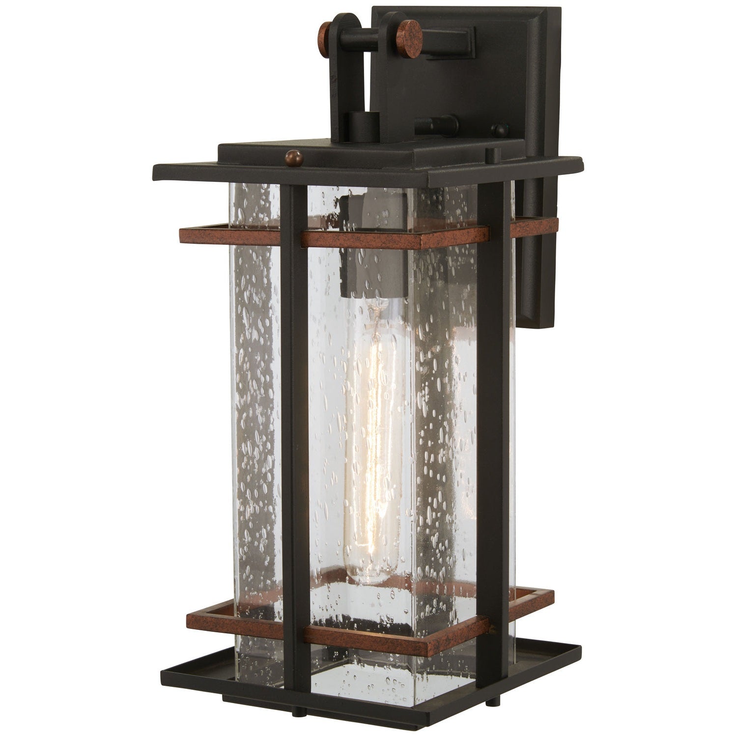 Minka-Lavery - 72492-68 - One Light Outdoor Wall Mount - San Marcos - Coal W/Antique Copper Accents