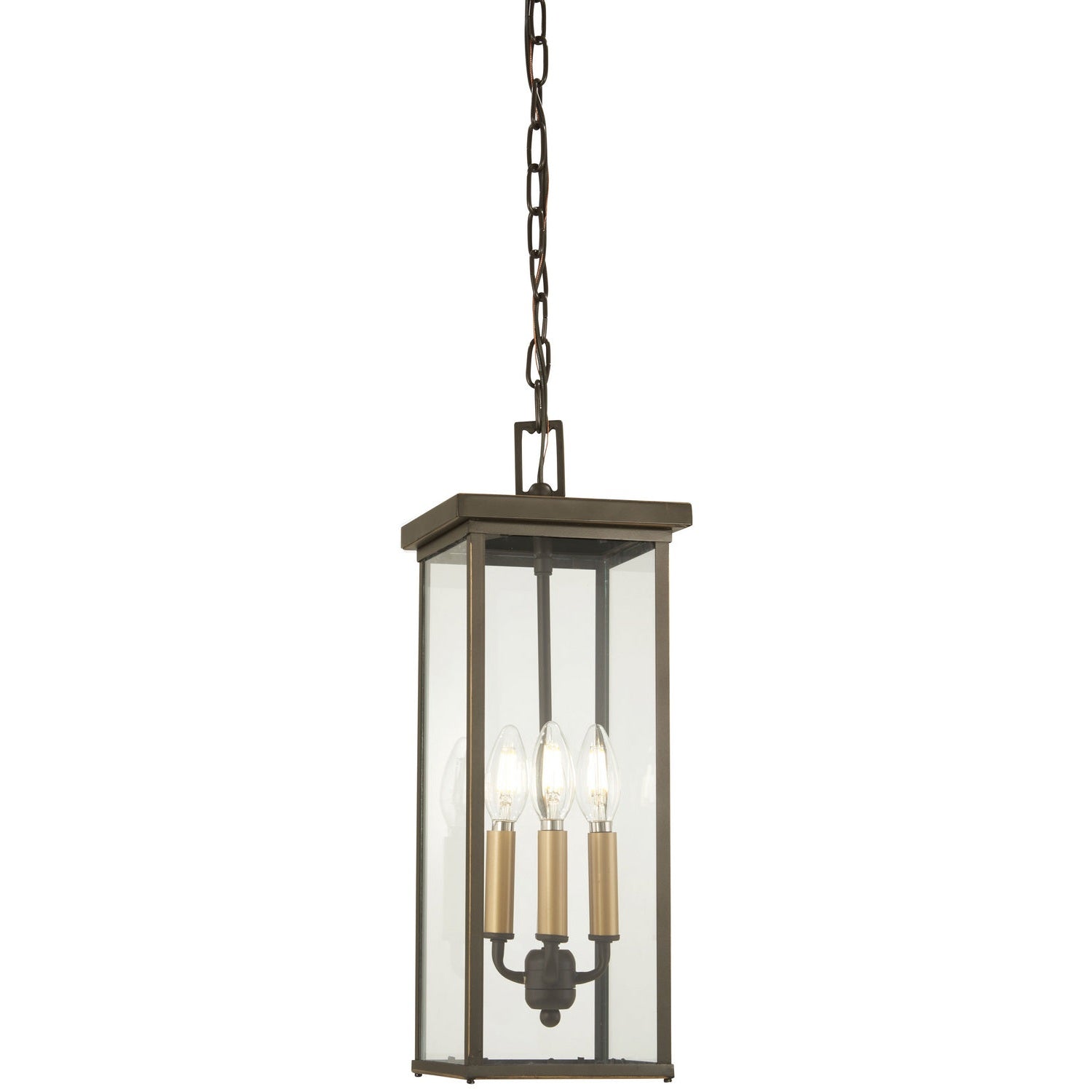 Minka-Lavery - 72584-143C - Four Light Chain Hung Lantern - Casway - Oil Rubbed Bronze W/ Gold High