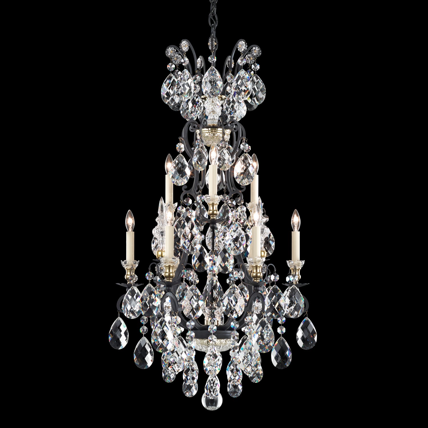 Schonbek - 3780-51 - Ten Light Chandelier - Renaissance - Black