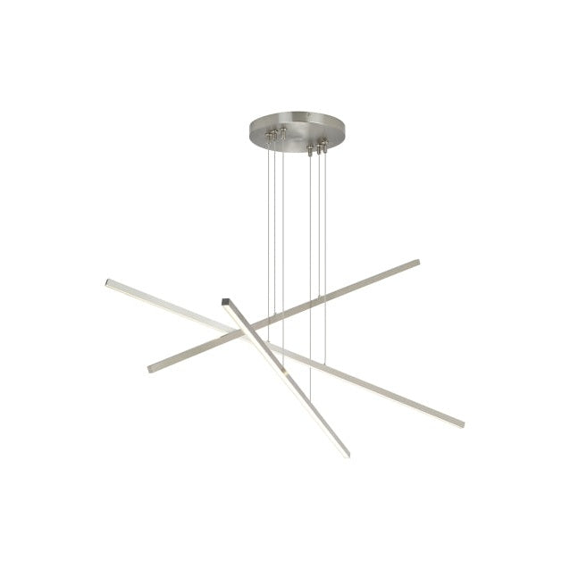 Visual Comfort Modern - 700LSESN3S-LED930 - LED Linear Chandelier - Essence Trio - Satin Nickel
