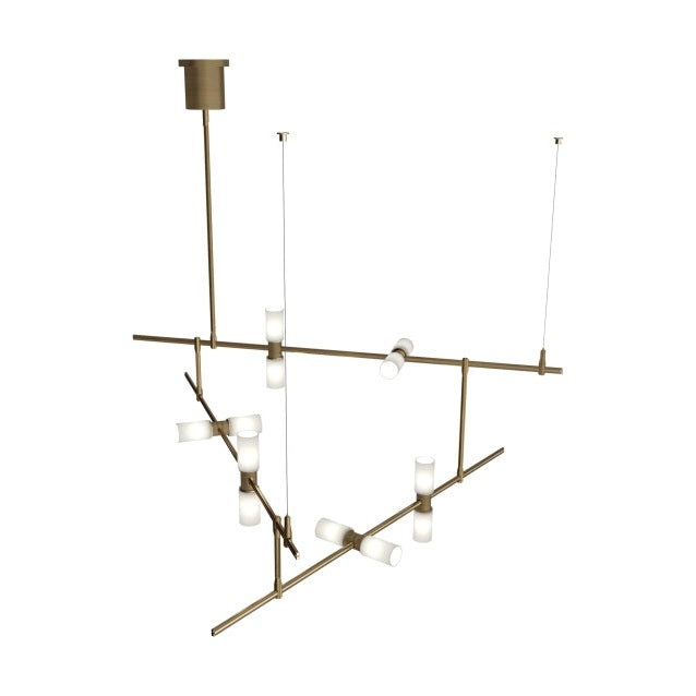 Visual Comfort Modern - 700MDCHCRS - LED Chandelier - ModernRail - Aged Brass