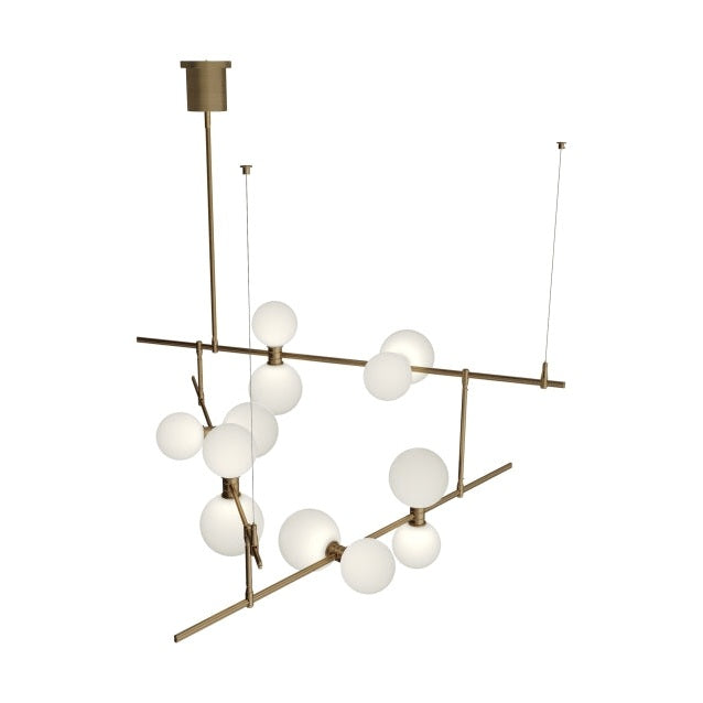 Visual Comfort Modern - 700MDCHGRS - LED Chandelier - ModernRail - Aged Brass