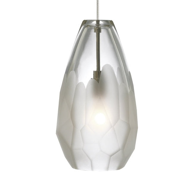 Visual Comfort Modern - 700MOBRLFS - One Light Pendant - Briolette - Satin Nickel