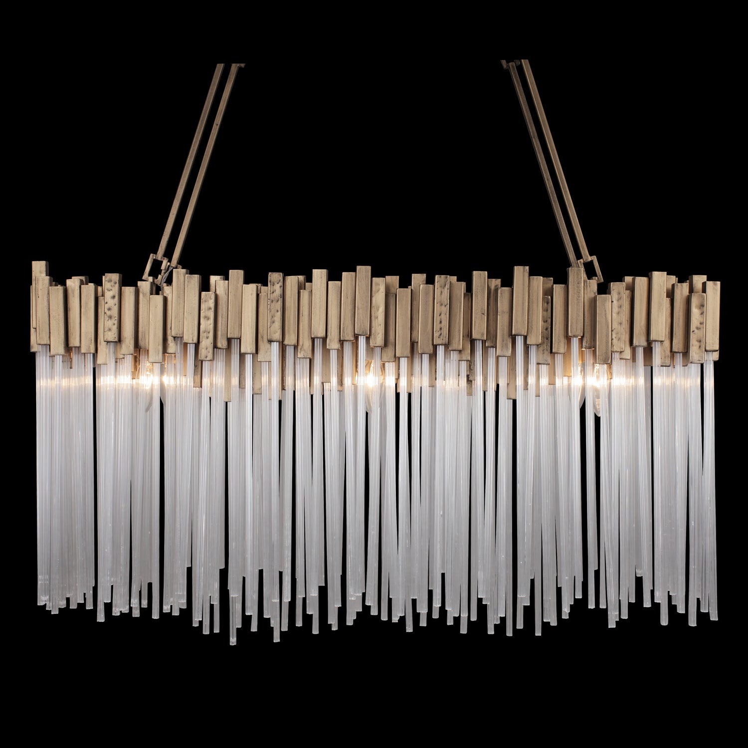 Varaluz - 309N06HG - Six Light Linear Pendant - Matrix - Havana Gold