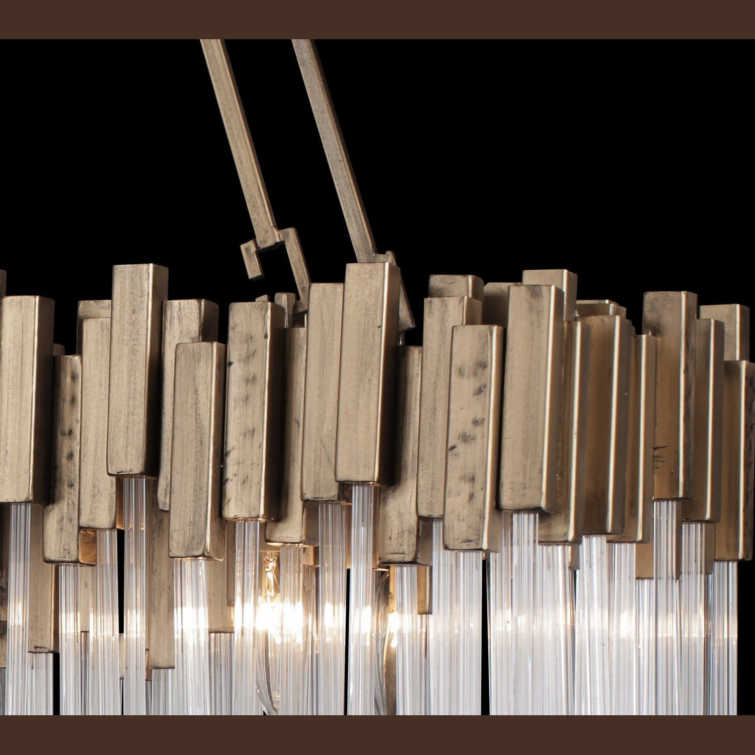 Varaluz - 309N06HG - Six Light Linear Pendant - Matrix - Havana Gold