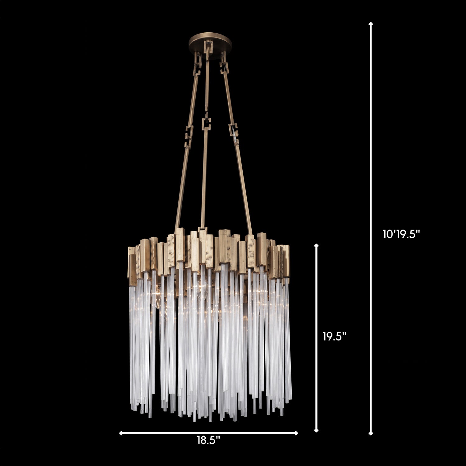 Varaluz - 309P06HG - Six Light Pendant - Matrix - Havana Gold