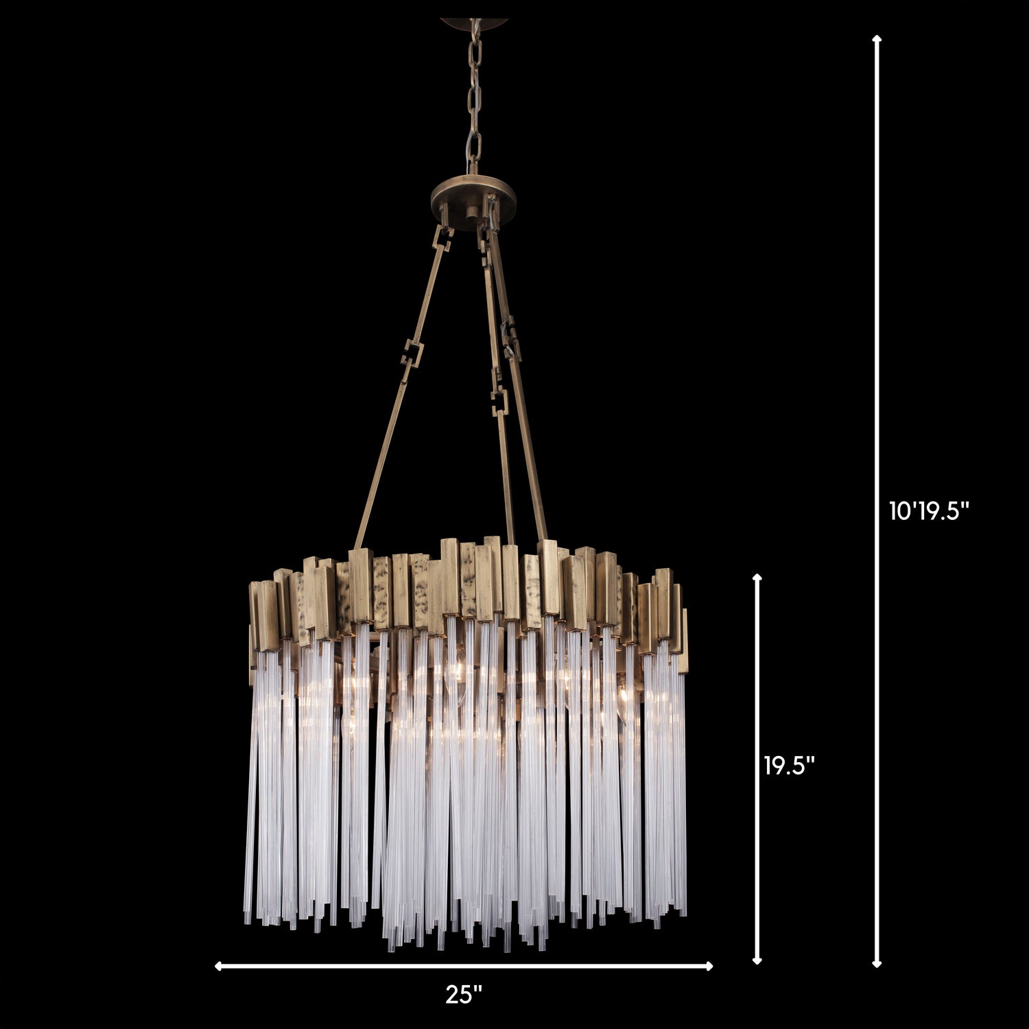 Varaluz - 309P09HG - Nine Light Pendant - Matrix - Havana Gold