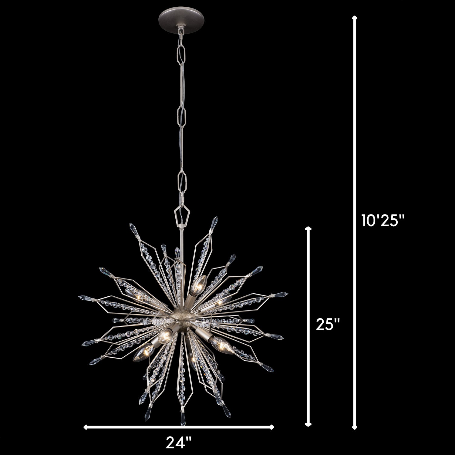 Varaluz - 311P08GD - Eight Light Pendant - Orbital - Gold Dust