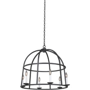 Kalco - 506952BI - Six Light Pendant - Wickenburg - Black Iron