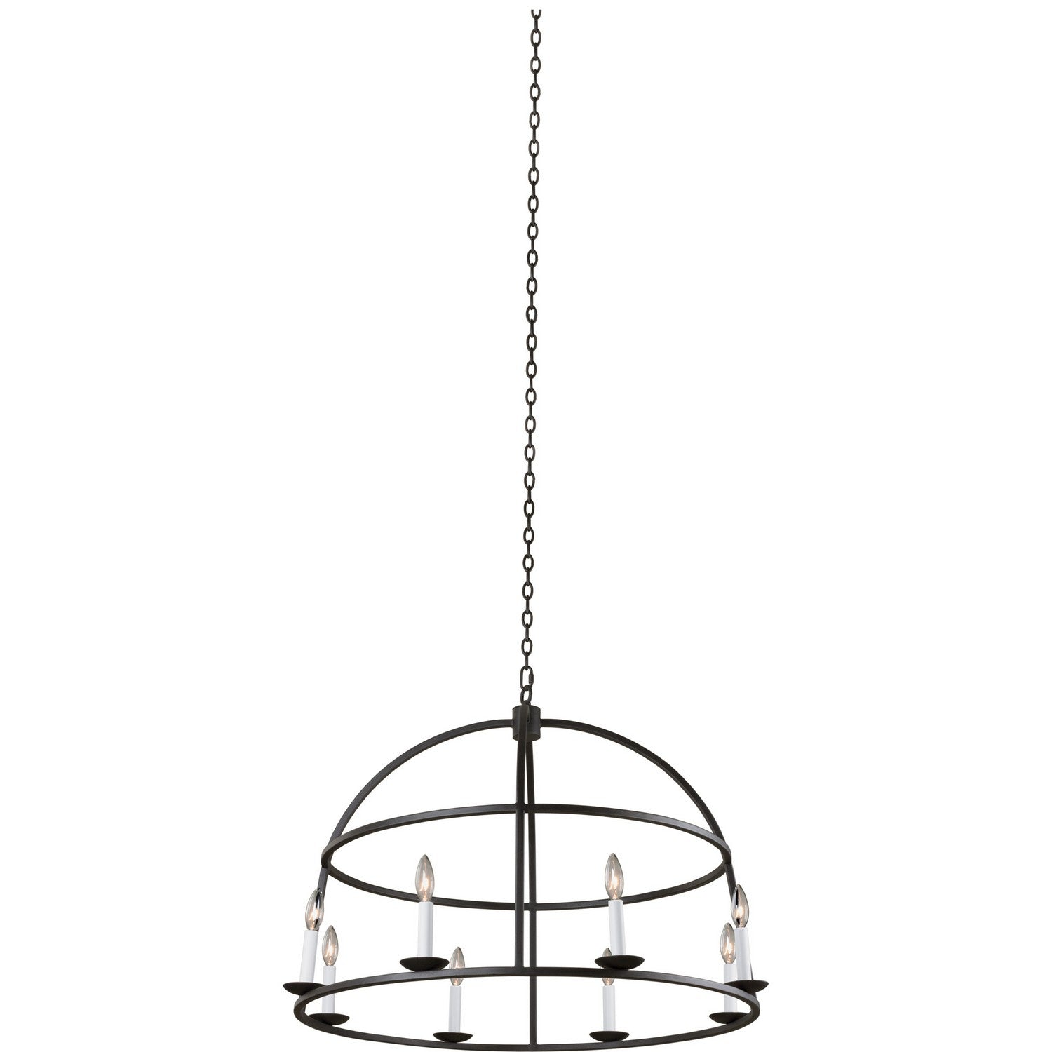 Kalco - 506953BI - Eight Light Pendant - Wickenburg - Black Iron