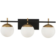 George Kovacs - P1353-618 - Three Light Bath - Alluria - Weathered Black W/Autumn Gold