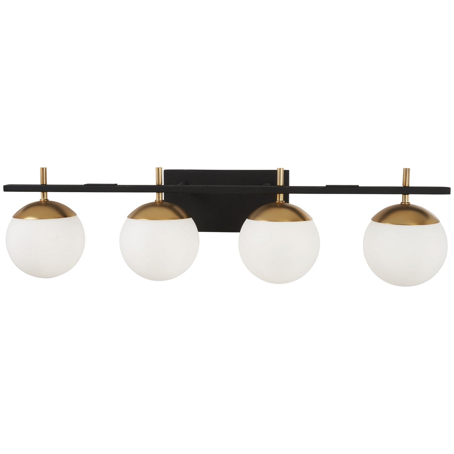 George Kovacs - P1354-618 - Four Light Bath - Alluria - Weathered Black W/Autumn Gold