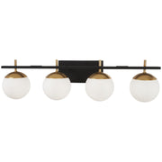 George Kovacs - P1354-618 - Four Light Bath - Alluria - Weathered Black W/Autumn Gold