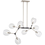 George Kovacs - P1368-619 - Eight Light Chandelier - Nexpo - Brushed Nickel W/Black Accents