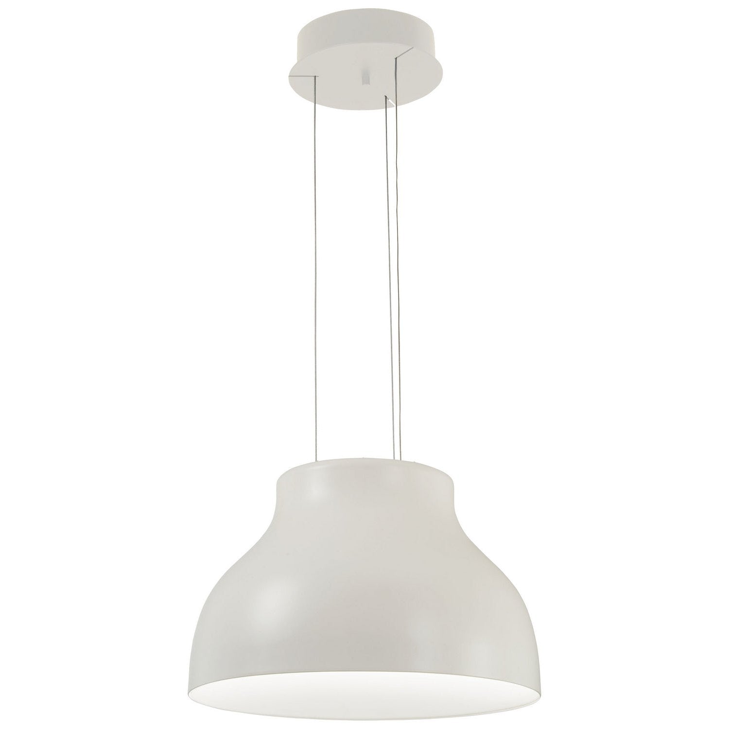 George Kovacs - P1780-044B-L - LED Pendant - Kettle Up - Matte White