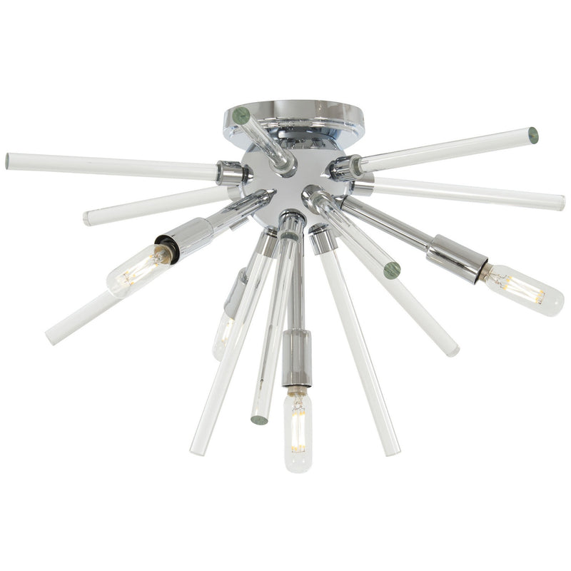 George Kovacs - P1799-077 - Four Light Flush Mount - Spiked - Chrome