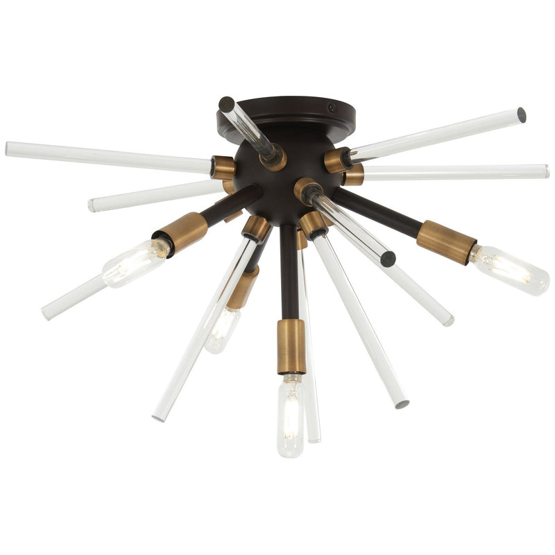 George Kovacs - P1799-416 - Four Light Flush Mount - Spiked - Chrome