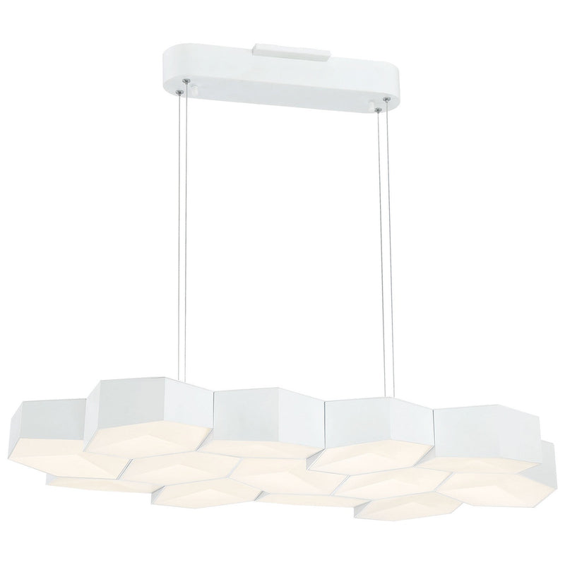 George Kovacs - P8219-044B-L - LED Pendant - Hexacomb - Matte White