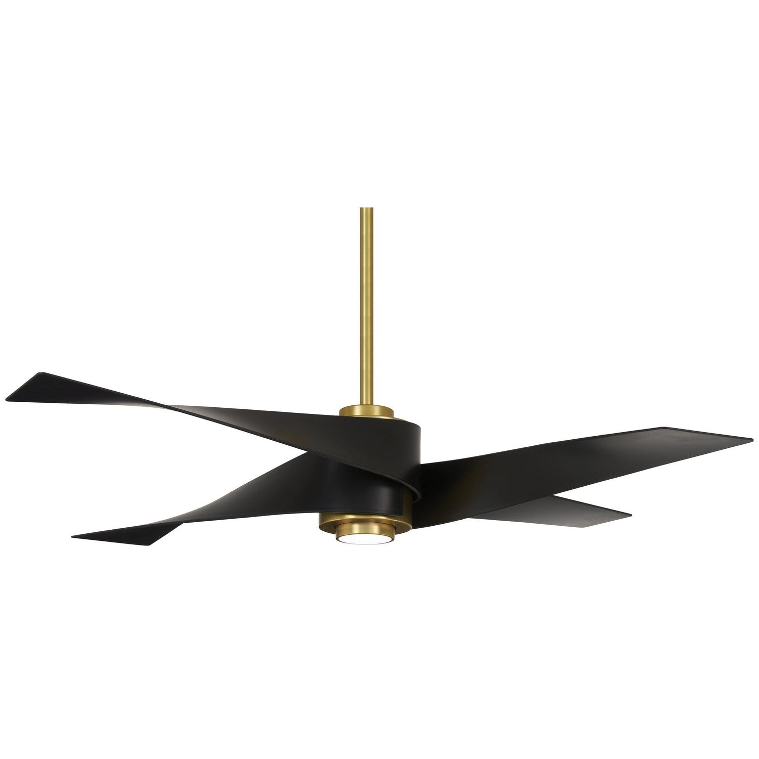 Minka Aire - F903L-SBR/MBK - 64"Ceiling Fan - Artemis IV - Soft Brass With Matte Black Blades