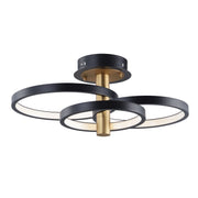ET2 - E24323-BKGLD - LED Semi Flush Mount - Hoopla - Black / Gold