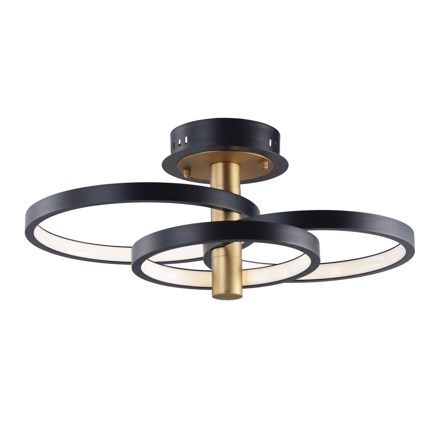 ET2 - E24323-BKGLD - LED Semi Flush Mount - Hoopla - Black / Gold