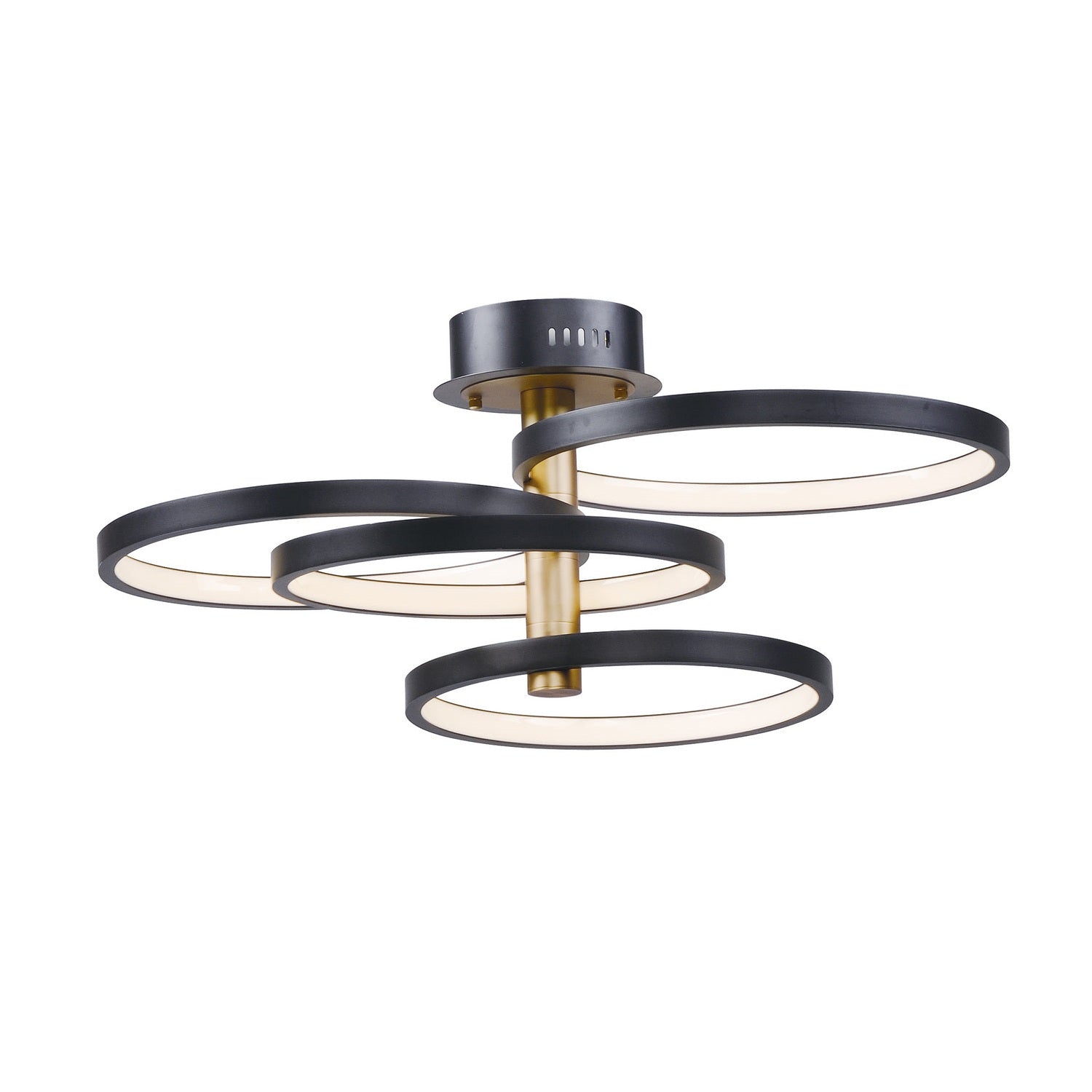 ET2 - E24324-BKGLD - LED Pendant - Hoopla - Black / Gold