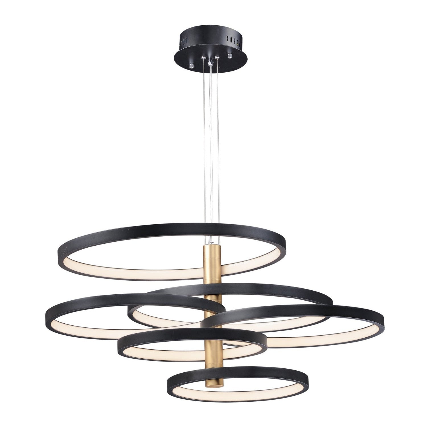 ET2 - E24327-BKGLD - LED Pendant - Hoopla - Black / Gold