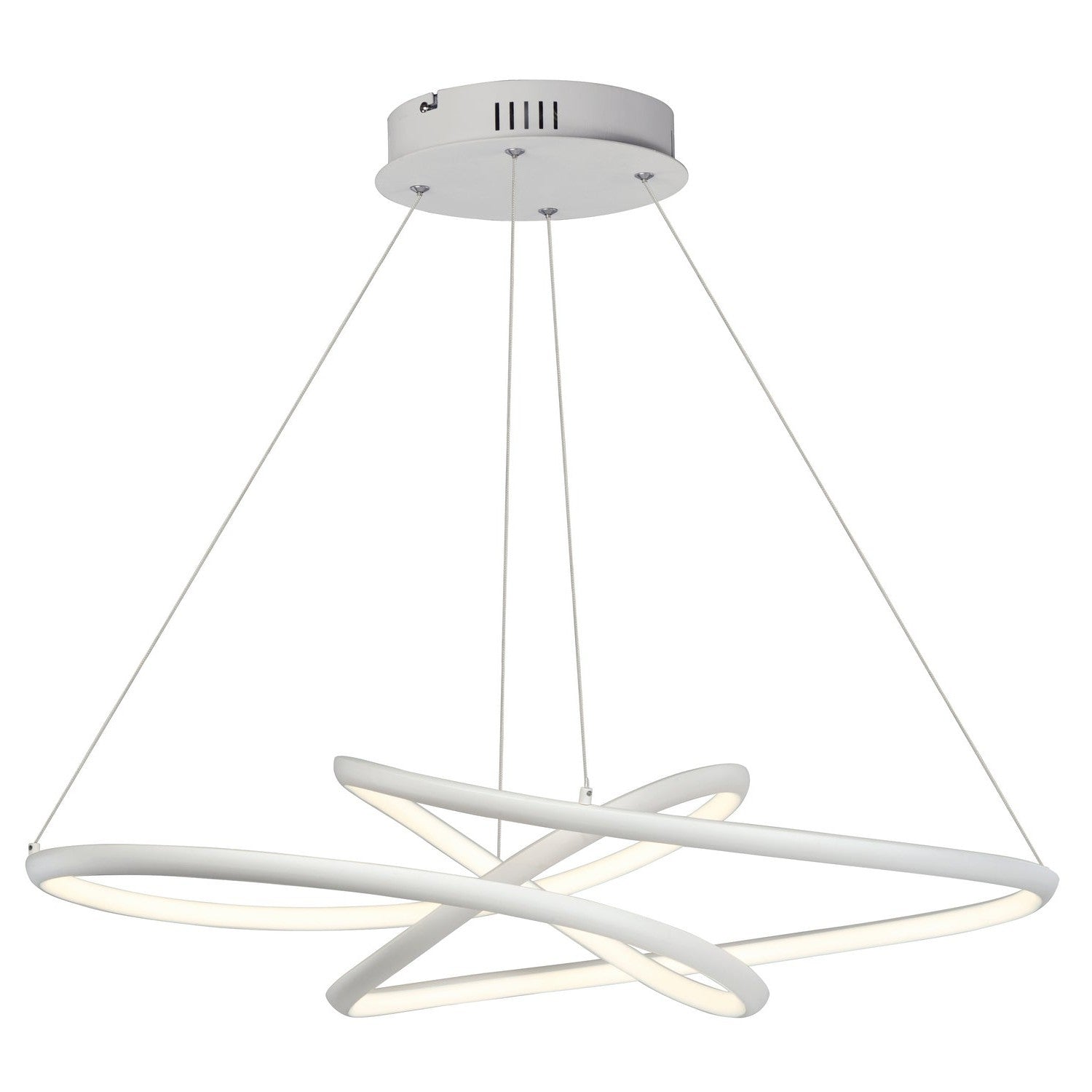 ET2 - E30647-MW - LED Pendant - Twisted - Matte White