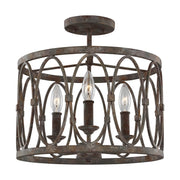 Visual Comfort Studio - SF346DA - Three Light Semi-Flush Mount - Patrice - Deep Abyss