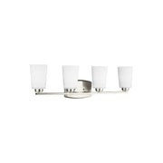 Generation Lighting - 4428904-962 - Four Light Wall / Bath - Franport - Brushed Nickel