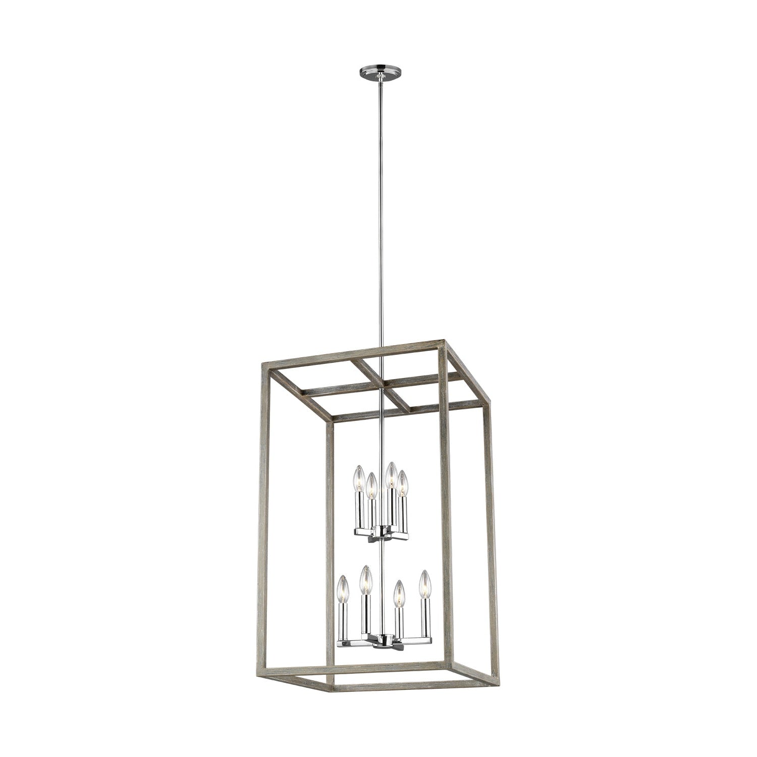 Generation Lighting - 5134508EN-872 - Eight Light Hall / Foyer - Moffet Street - Washed Pine