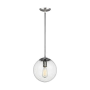 Visual Comfort Studio - 6601801-04 - One Light Pendant - Leo - Hanging Globe - Satin Aluminum