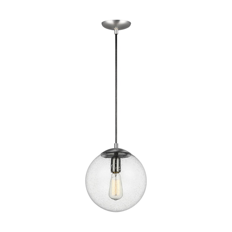 Visual Comfort Studio - 6601801-04 - One Light Pendant - Leo - Hanging Globe - Satin Aluminum