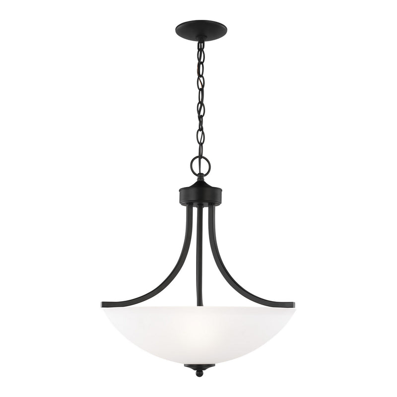 Generation Lighting - 6616503EN3-112 - Three Light Pendant - Geary - Midnight Black